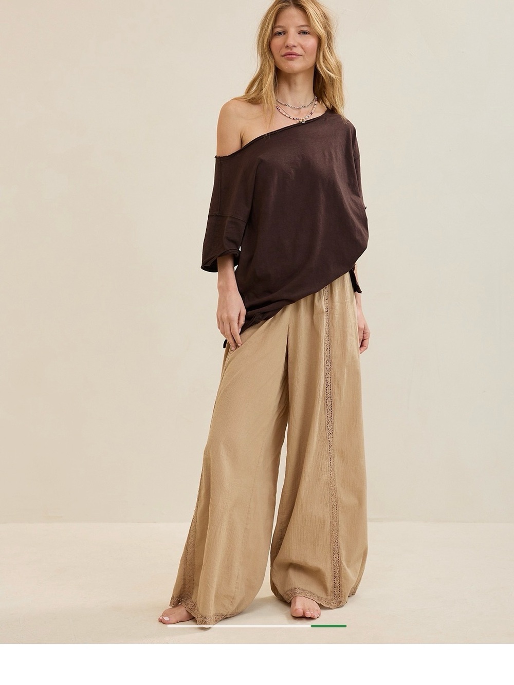 Aerie Off The Shoulder Oversized
Boyfriend T-Shirt in Deep Earth